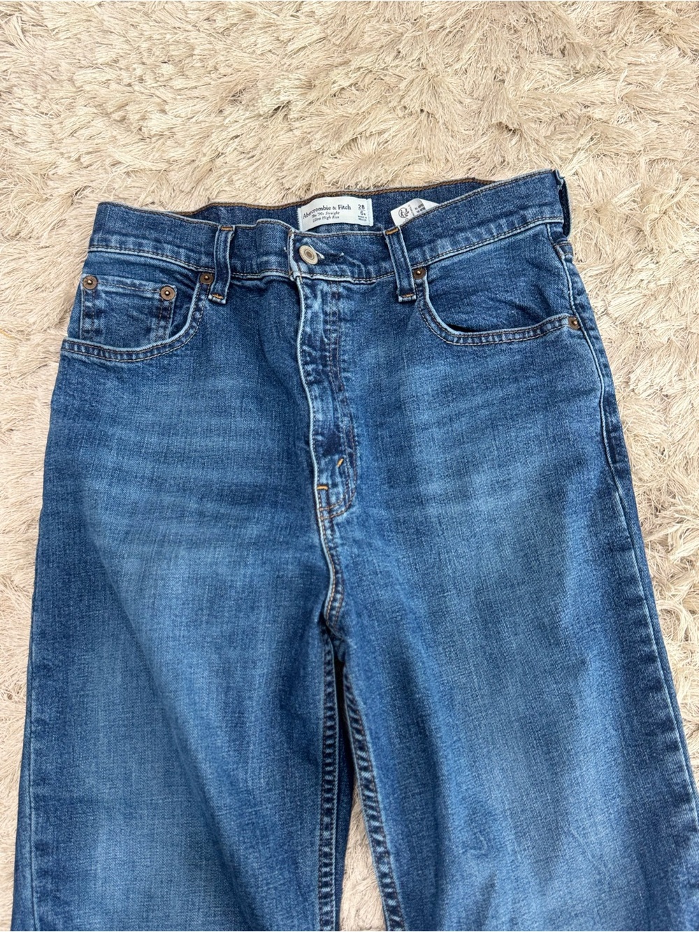 Abercrombie & Fitch Women's Straight Blue Denim Jeans